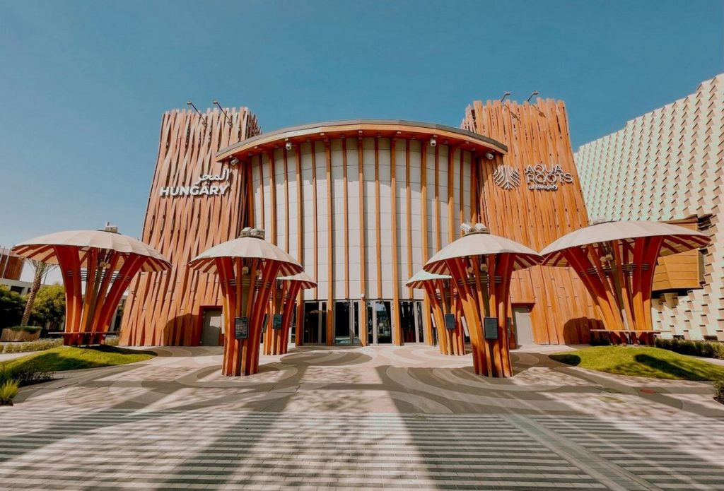 A magyar pavilon bejárata