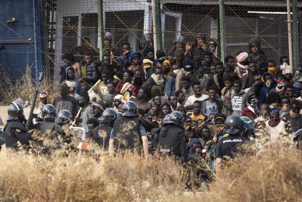melilla támadás határ ellen bevándorlók