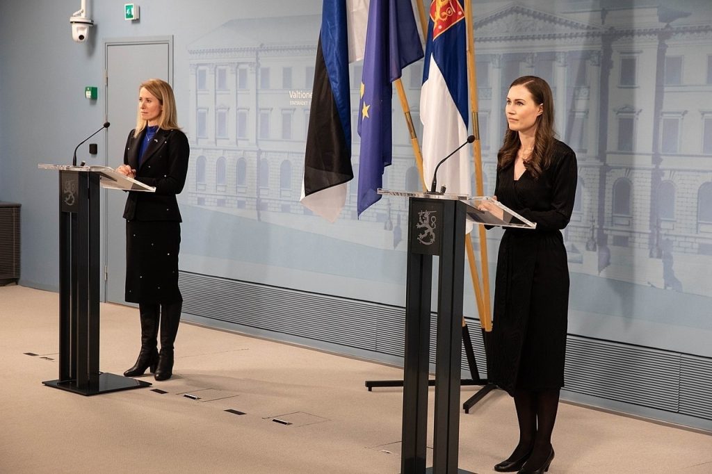 finn miniszterelnök Sanna Marin észt miniszterelnök Kaja Kallas