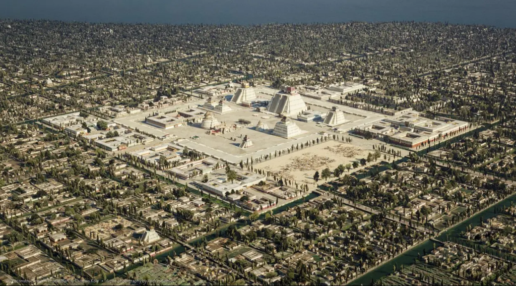 Lenyűgöző 3D rekonstrukció az azték fővárosról, Tenochtitlánról3