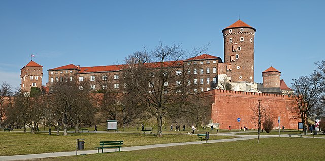 A Wawel-vár, a krakkói erődítmény része