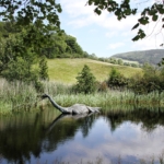 Skócia Loch Ness-i szörny illusztráció