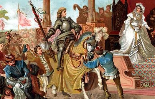 Mátyás király német hős Holubárt legyőzi