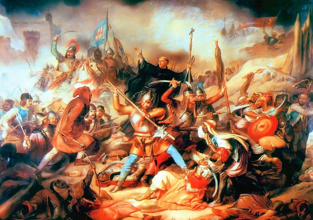 A nándorfehérvári csata (1456) – Hunyadi János és Kapisztrán János győzelme az oszmán túlerő ellen. nándorfehérvári diadal