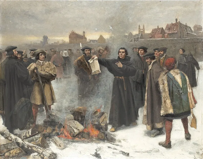 Luther elégeti a pápai bullát