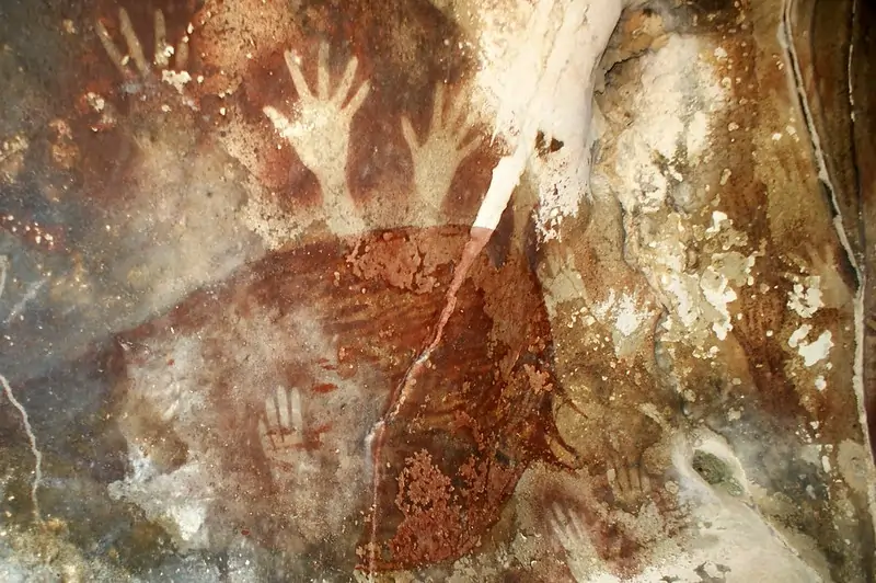 barlang lenyomat kéz ősember Homo Sapiens